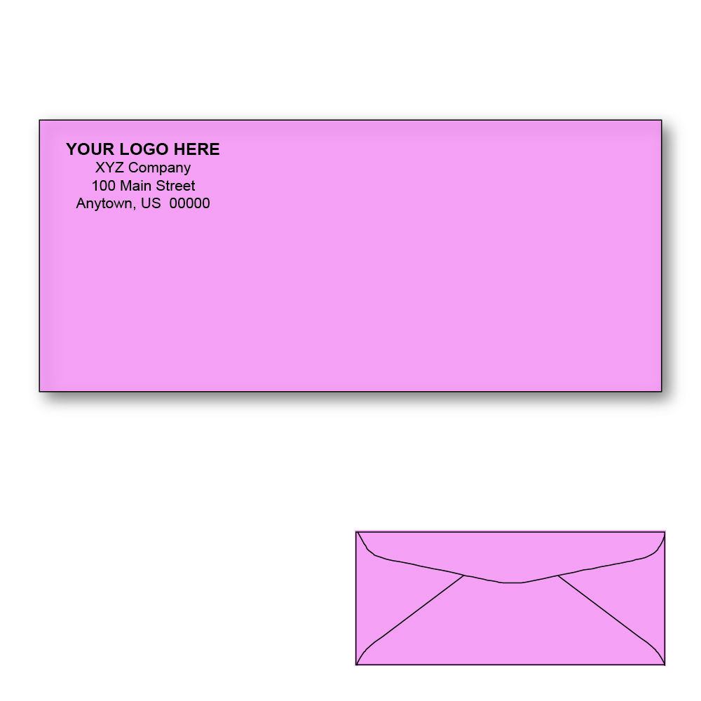 Custom Printed Pink Envelopes Lb Box Of