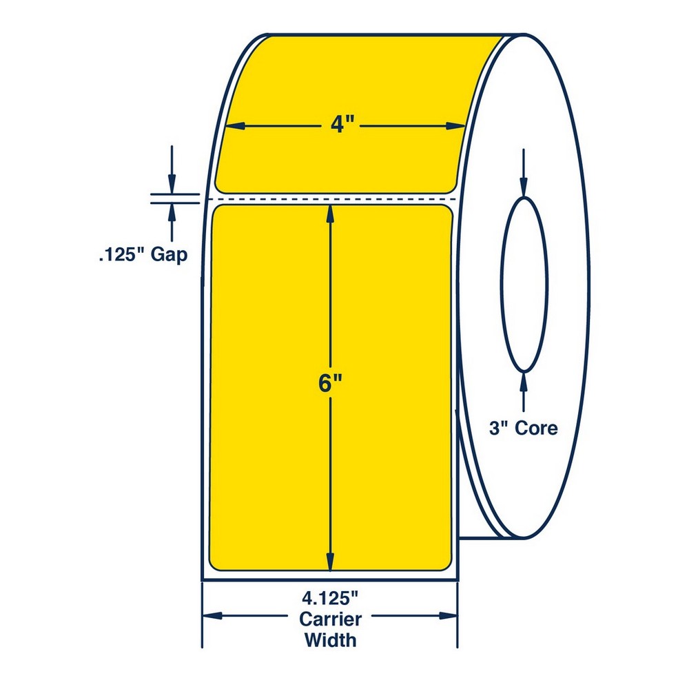 4 X 6 Fluorescent Red Thermal Transfer Labels 1000 Per Roll 4 Rolls Per Carton Datalabel Us 8102