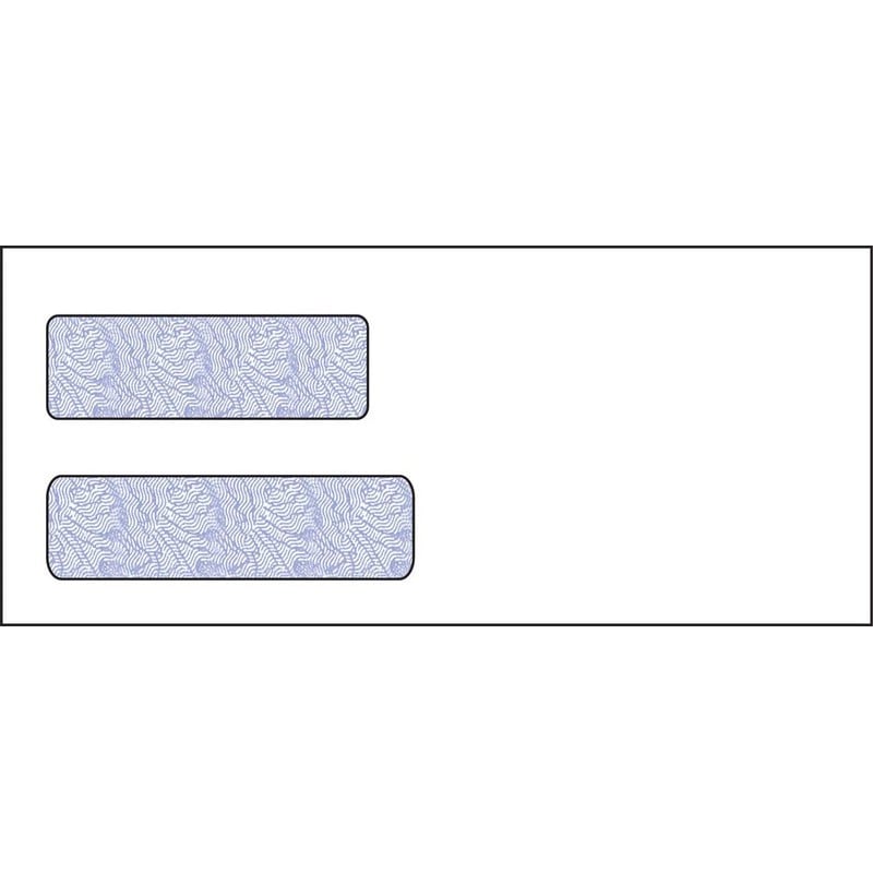 10 Double Window Envelopes White 500 Ct   99652 