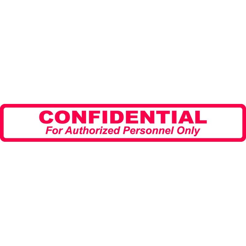 Hipaa Labels Confidential For Authorized Personnel Only White And Red 6 12 X 1 Roll Of 100 3918