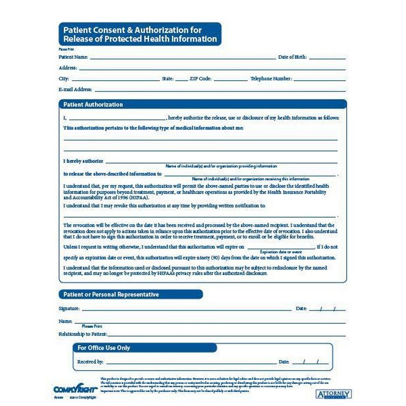 Waiver And Authorization To Release Information