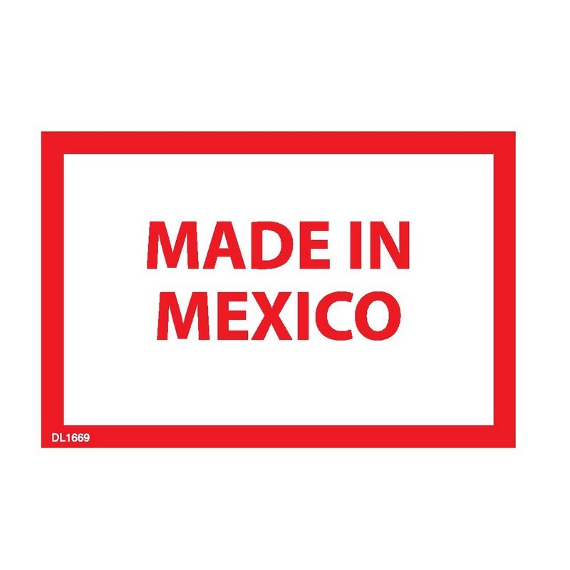 2" x 3" Made in Mexico Labels (500 per Roll)