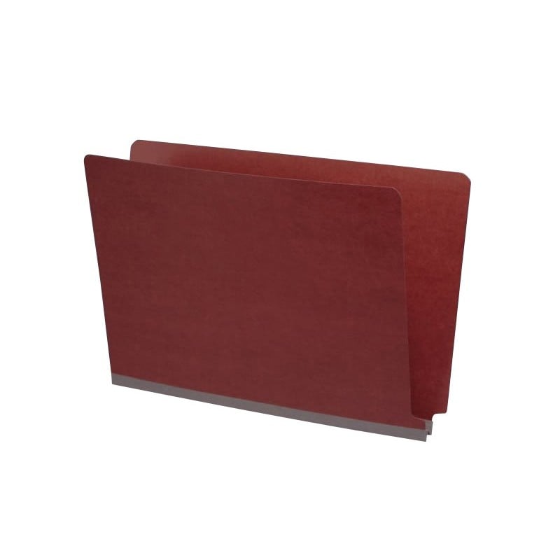 Red Type II Pressboard Folders, Full Cut END TAB, Legal Size, 1